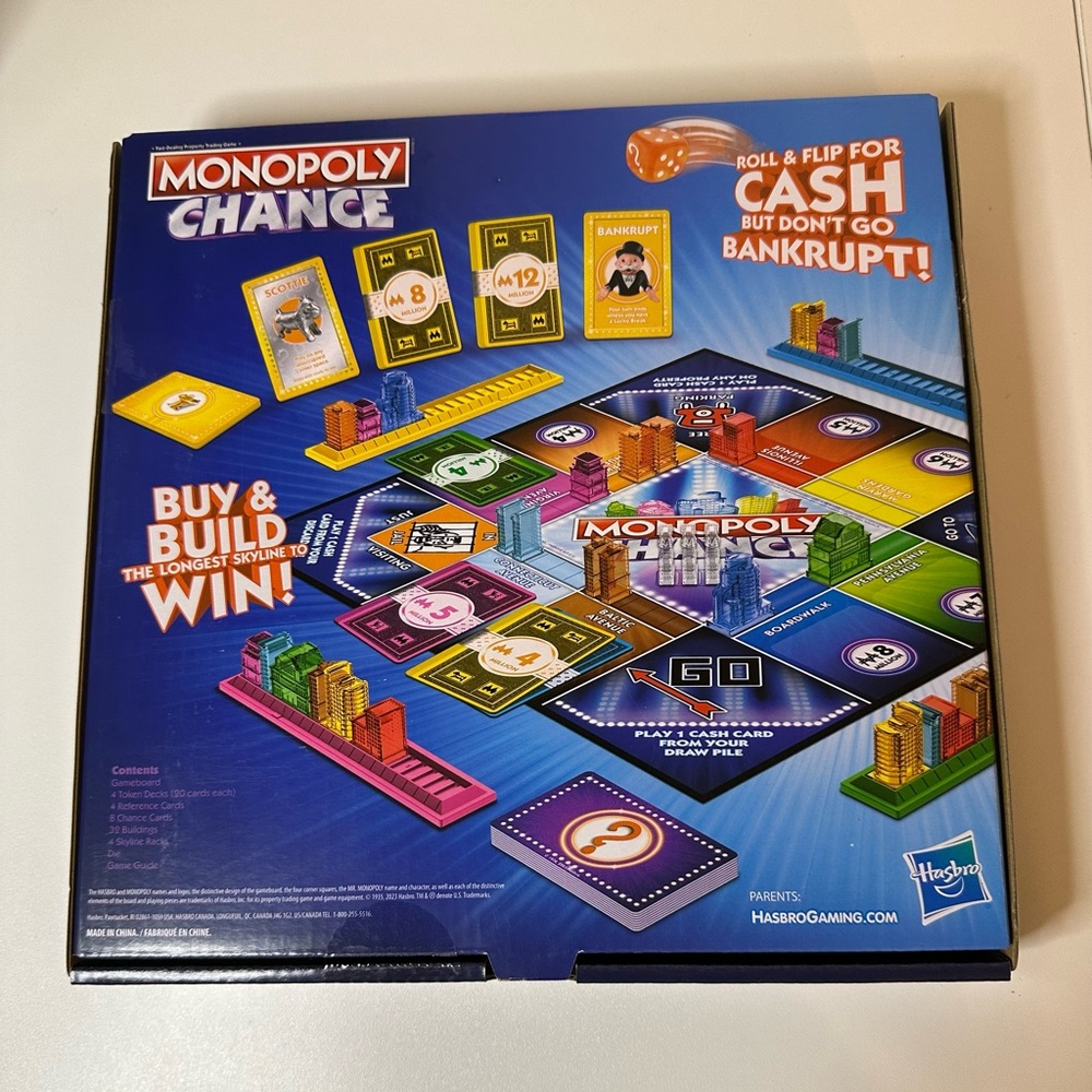 Monopoly Chance Board Game by Hasbro – Fast Fun 20-Minute Family Game Gift - Picture 2 of 3